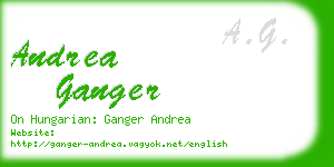 andrea ganger business card
